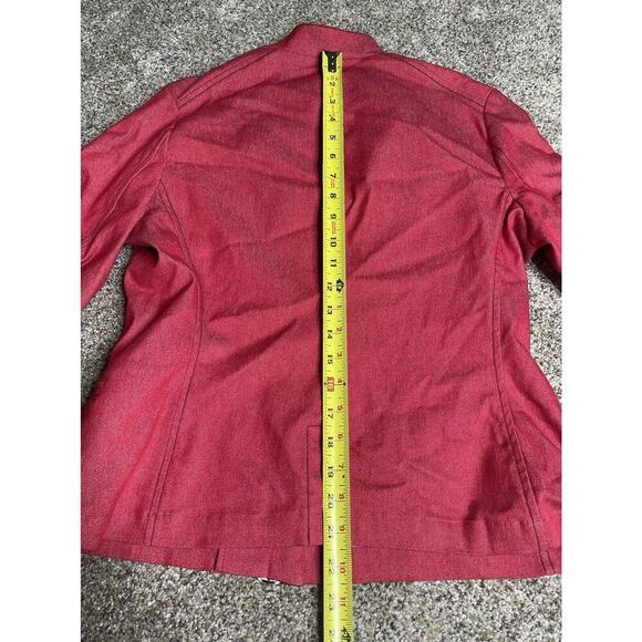 Canvasbacks Jacket Womens Red Blazer Jacket Hidden Button Size Medium - Picture 4 of 7